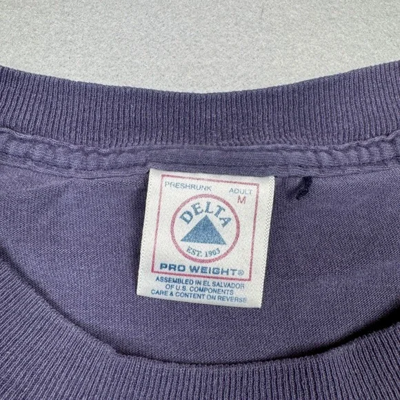 Vintage Delta Pro Weight Jesus T-Shirt Desperate Times Purple Mens Medium - Picture 6 of 8